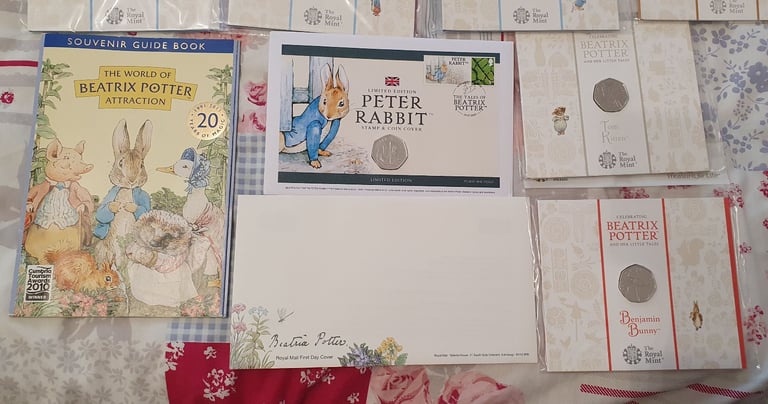 Beatrix Potter Peter Rabbit 50p full set if 15 Royal Mint
