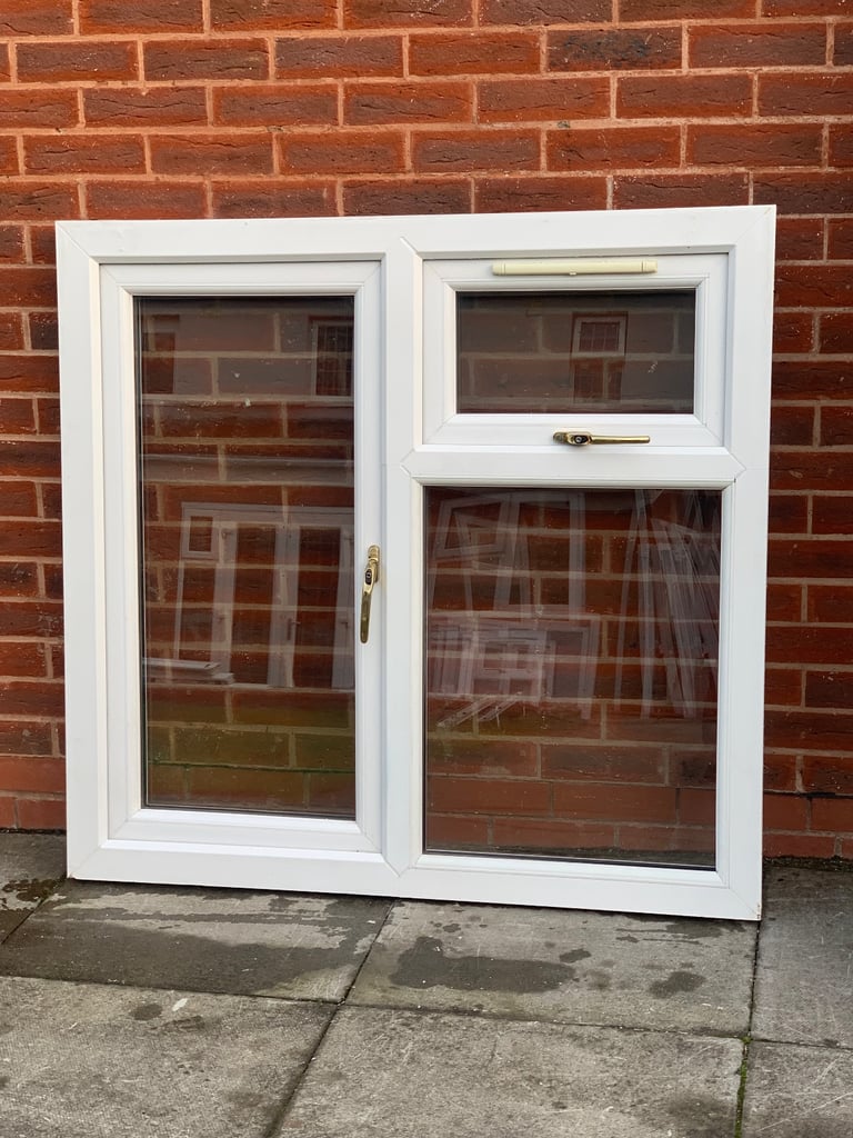 UPVC DOUBLE GLAZED WINDOW WITH SIDE & TOP OPENERS 118.5cm W 113cm H Can Deliver