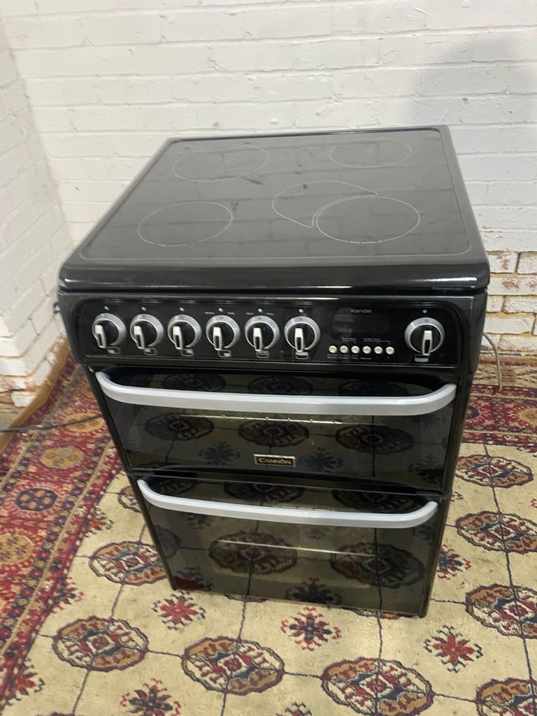 Beautiful 60CM Cannon Black Electric Cooker With Dual Grill/Oven For Sale