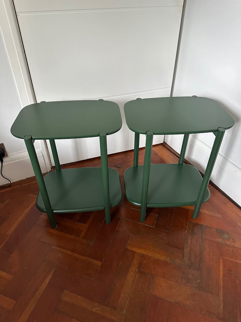 Set of John Lewis Green Bedside tables
