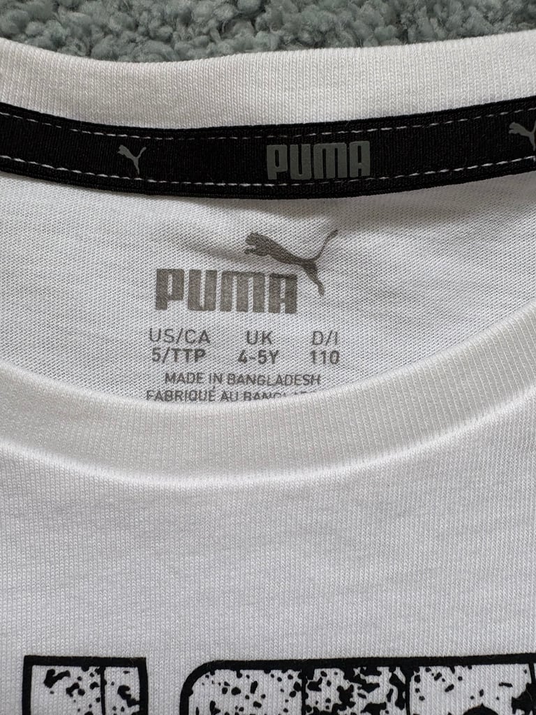 Puma T. Shirt and shorts set age 4-5 I’d say 3-4 yrs
