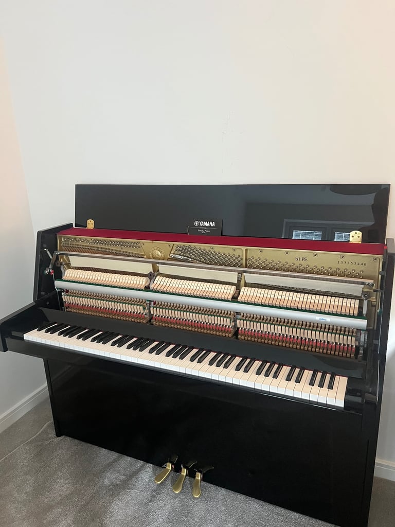 image for NEARLY NEW BLACK YAMAHA B1 ACOUSTIC PIANO INCLUDES MATCHING RISE & FALL STOOL.
