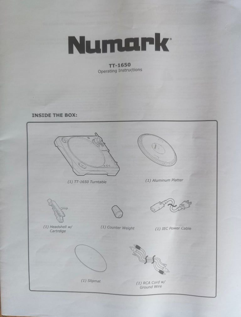 DJ Turntable - Numark TT1650 direct-drive DJ turntable