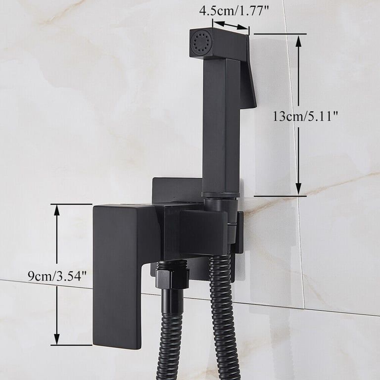 New Black Wall Mounted Douche Spray RRP £90 Our Price £55