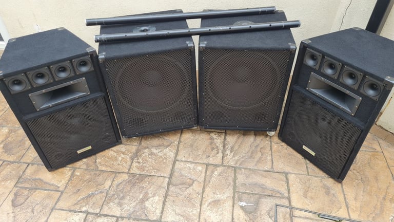 EKHO SOUNDS VX12 PA/DJ PROFESSIONAL SPEAKER SYSTEM SET