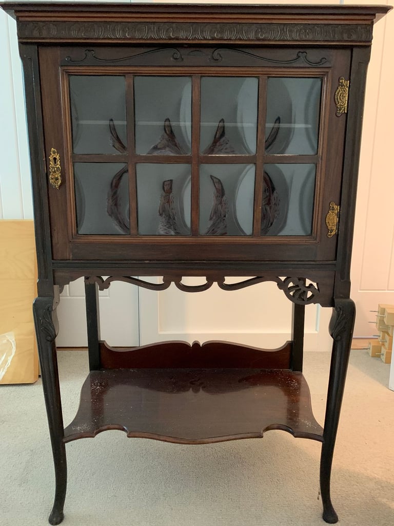 image for Antique mahogany display cabinet