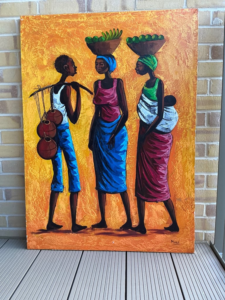 image for African life, painting 