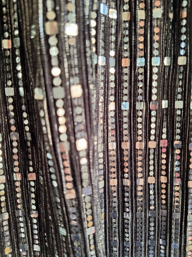 Black/metallic/sequin skirt
