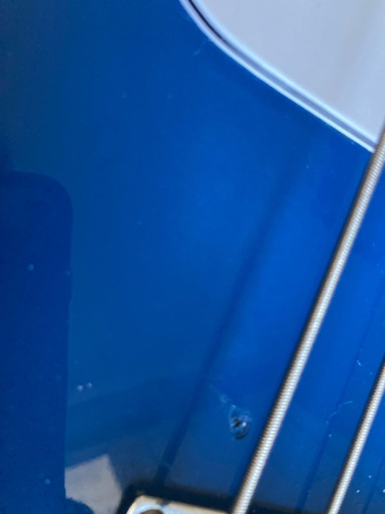 Gear4Music P Bass guitar in blue
