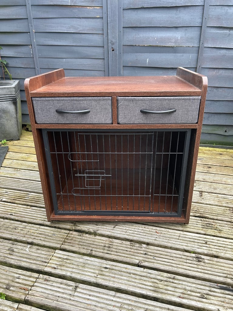 Wooden indoor dog cage/bed