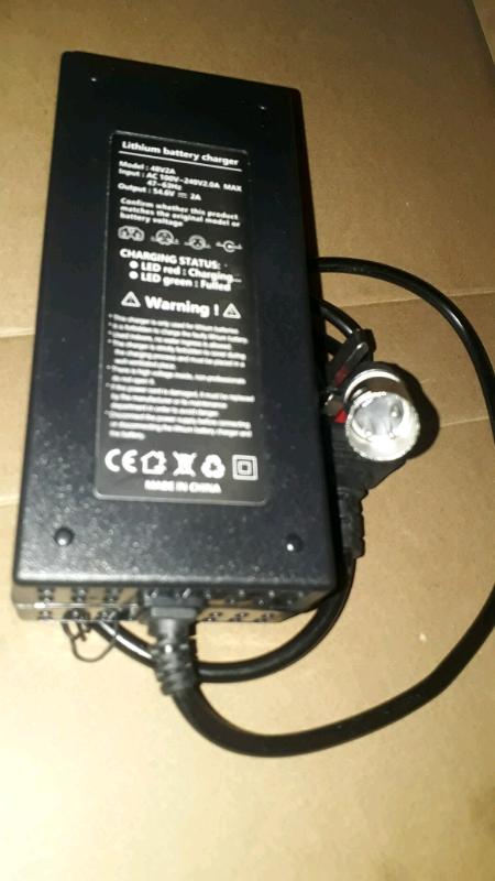 ELECTRIC BIKE 48 VOLTS 2AMP BUILT IN FAN CHARGER BRAND NEW 