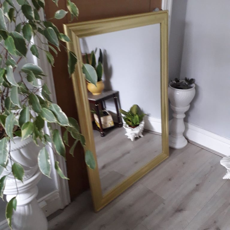 GOLD FRAMED MIRROR, COULD DELIVER.