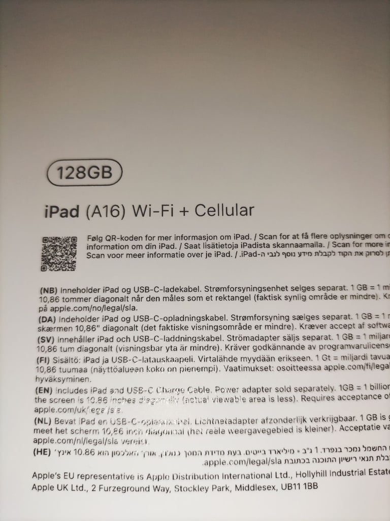 Brand new sealed iPad (A16)