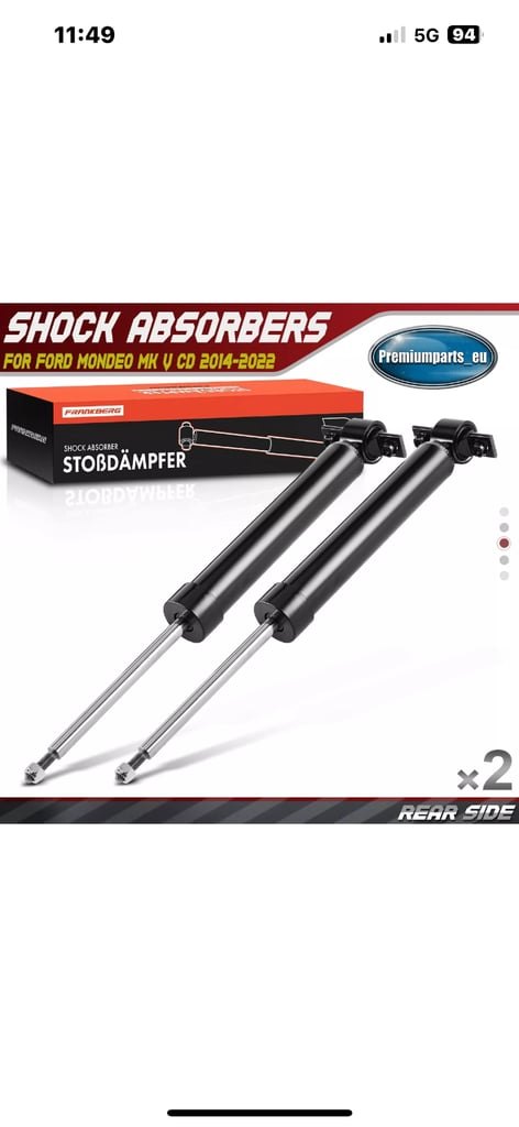 image for Mk5 Ford Mondeo rear shock absorbers 