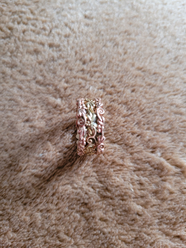 Clogau welsh 9ct rose and yellow gold triple band tree of life ring