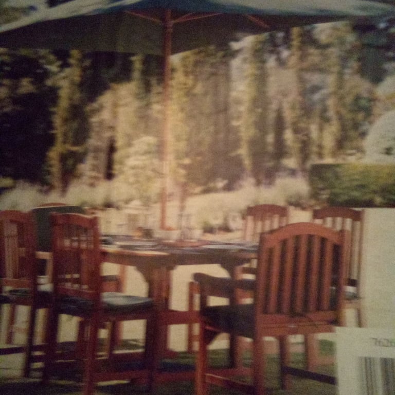 Reduced £730 Solid teak garden furniture set, table extends, 6 chairs, some still boxed, brand new