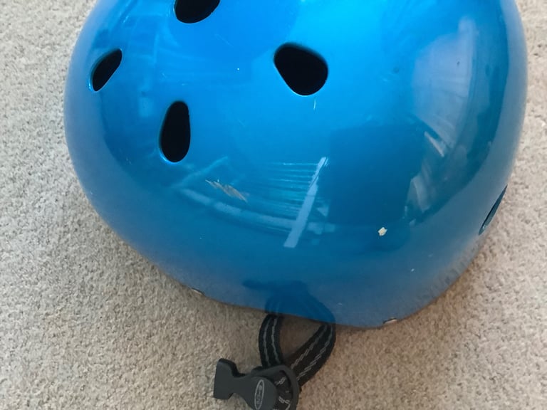 Kids blue micro scooter helmet 48-53cm size small