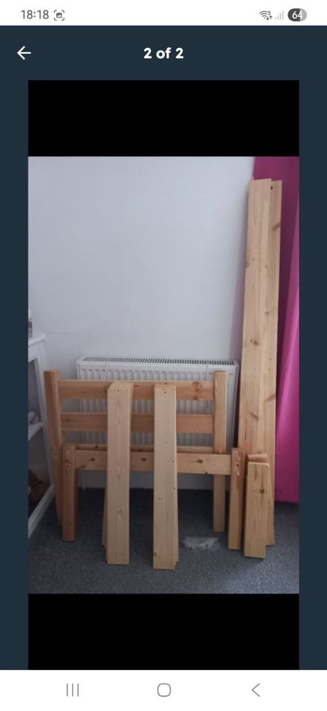 Child shorter length pine bed 