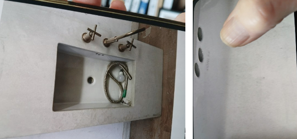 image for Marble sink taps and worksurface as new