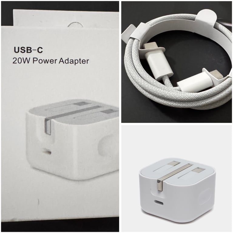 USB-C Power Adapter and a compatible USB-C charging cable