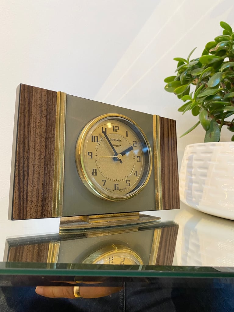 image for Vintage Metamec Mantel Clock interior design 1960s 1970s