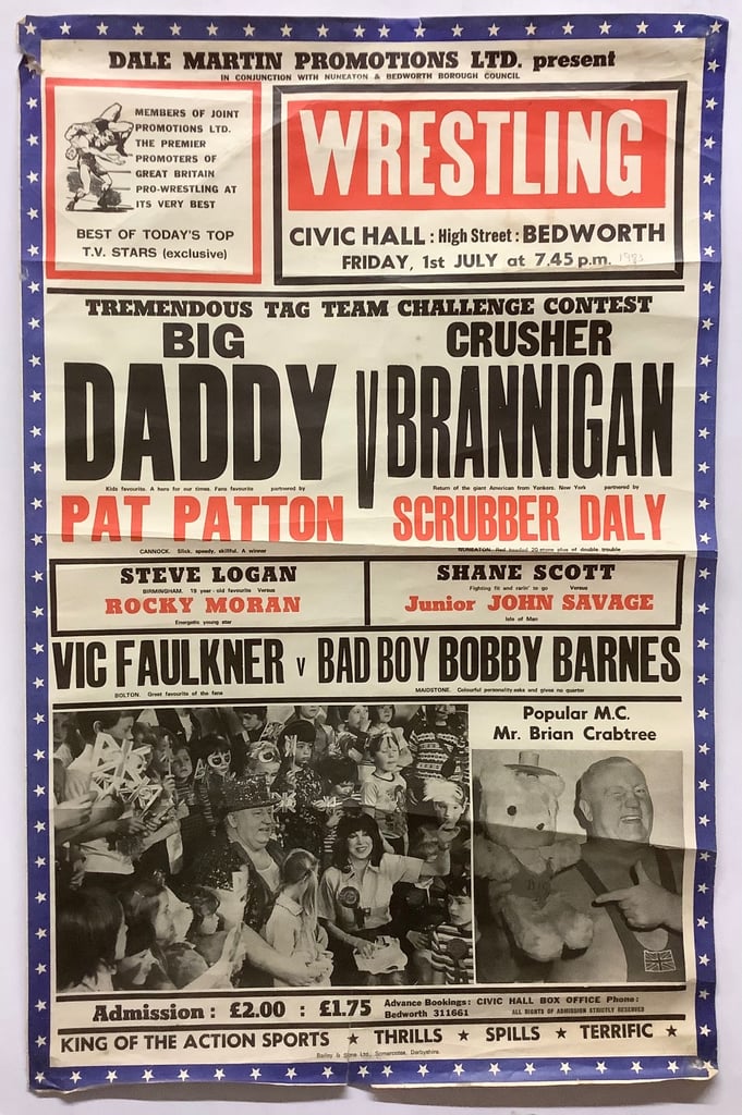 Wanted British Wrestling Memorabilia Posters Programnes Flyers Big Daddy Giant Haystacks