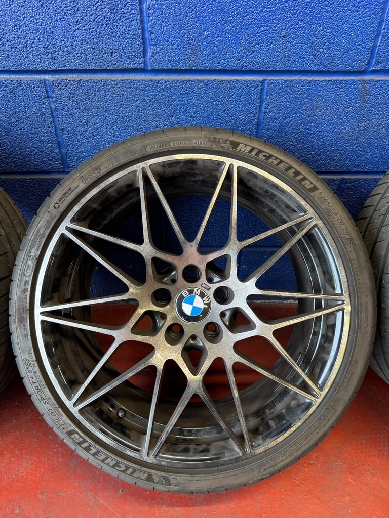 GENUINE BMW 20” 666M ALLOY WHEELS & TYRES M3/M4 F80 F82 F83 COMP