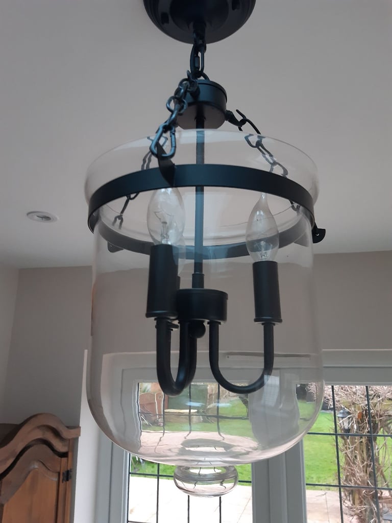 image for Two Glass Dome Ceiling Lights 