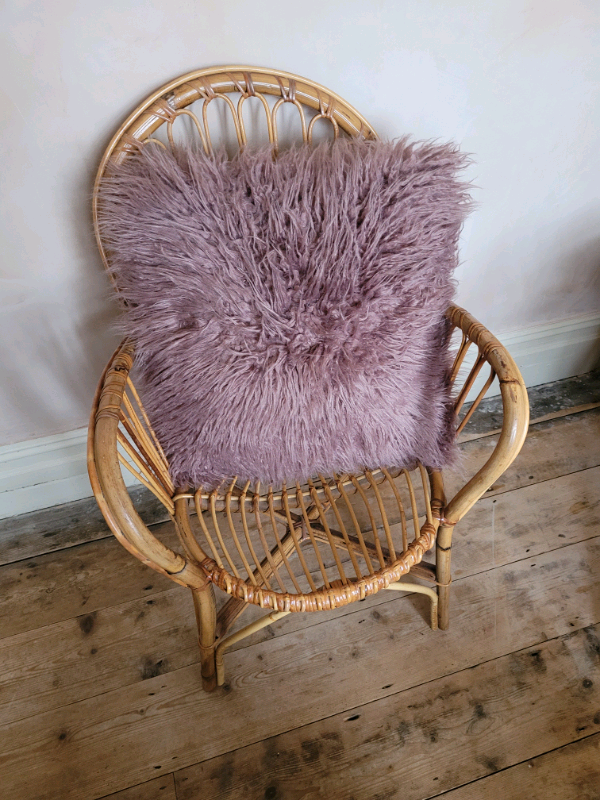 image for Mid Century Cane Bamboo Tiki Chair 