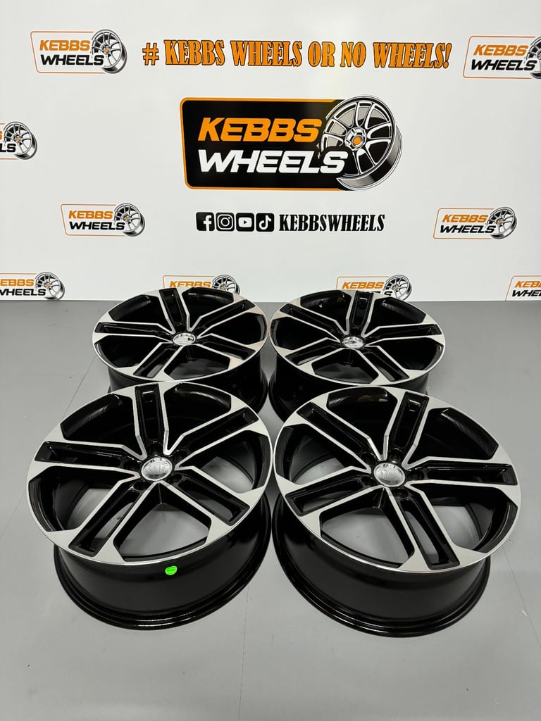 19" AUDI 5 DOUBLE SPOKE STYLE ALLOY WHEELS A4 A5 A6 A7 A8 S4 S5 S6 Q3 Q5 VW GOLF R GTI TT A3