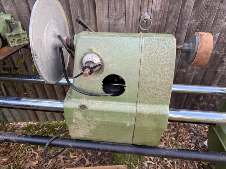 Multico workshop wood lathe with table saw and pillar drill built in 