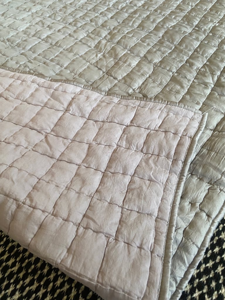 100% Grey silk bedspread Heals