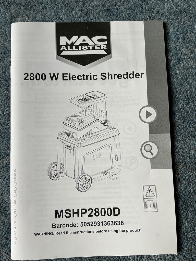 image for MACALLISTER 2800 W electric shredder 