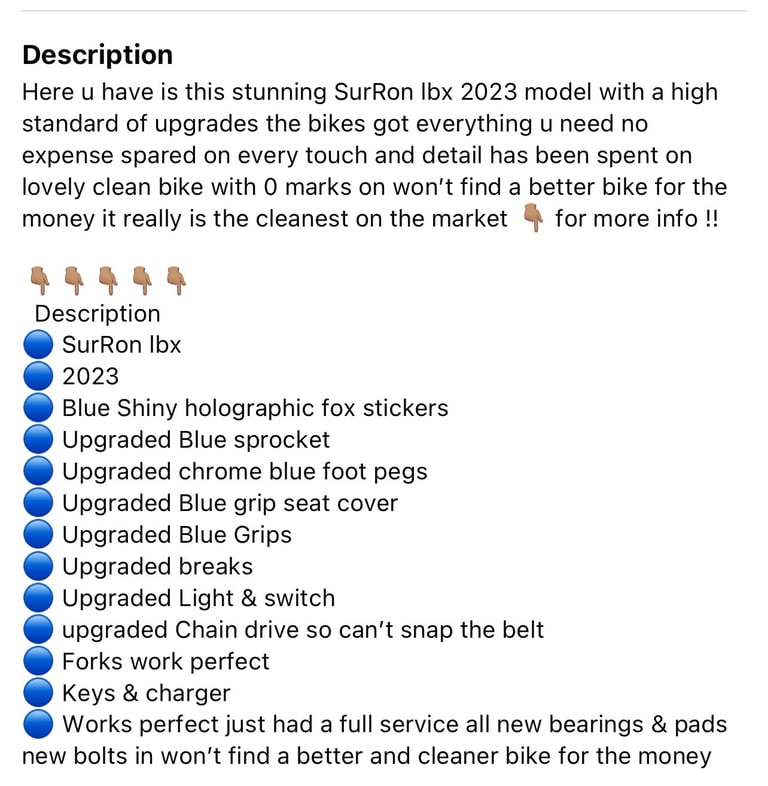 2023 Surron lbx 