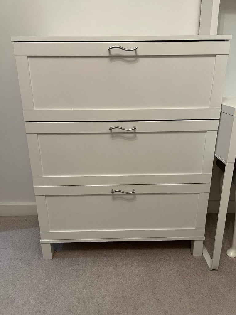 image for White Chest of 3 deep drawers