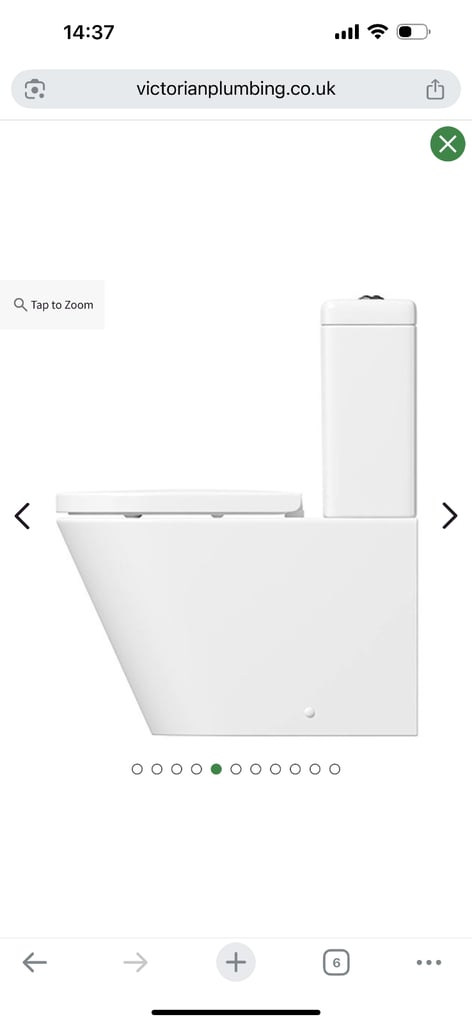 Mode Tate Rimless Close Coupled Toilet with Soft Close Seat