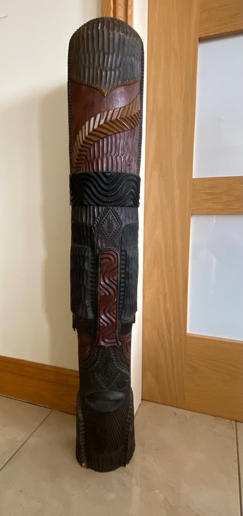 Beautiful Hand Carved African Wooden Tribal Ornament Hanging Or Standing