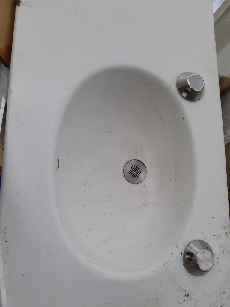 image for Kitchen sink and sensor taps included 