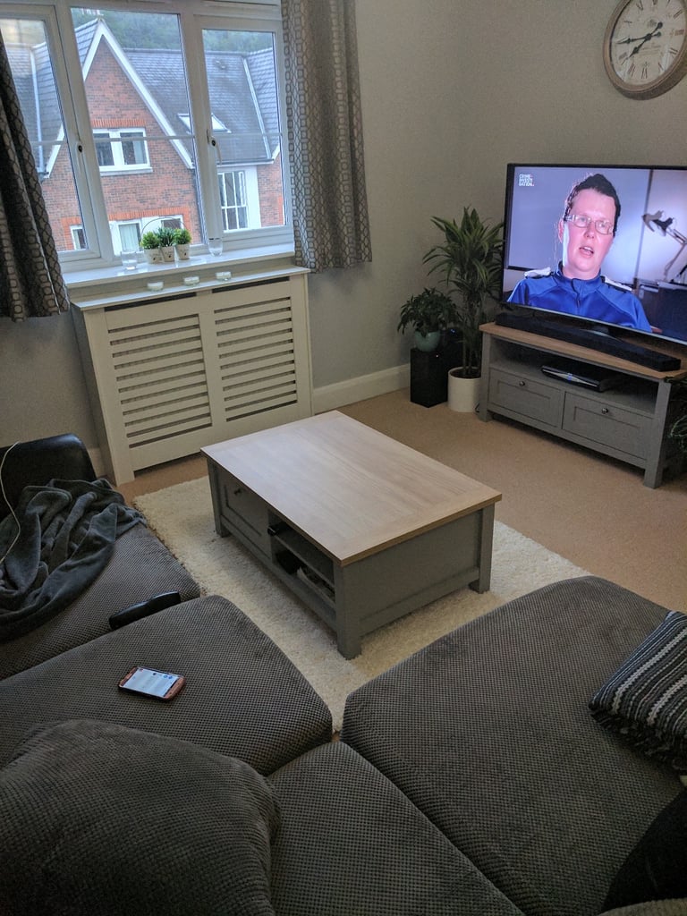 Coffee Table – Modern Oak & Grey Finish (Next Furniture)