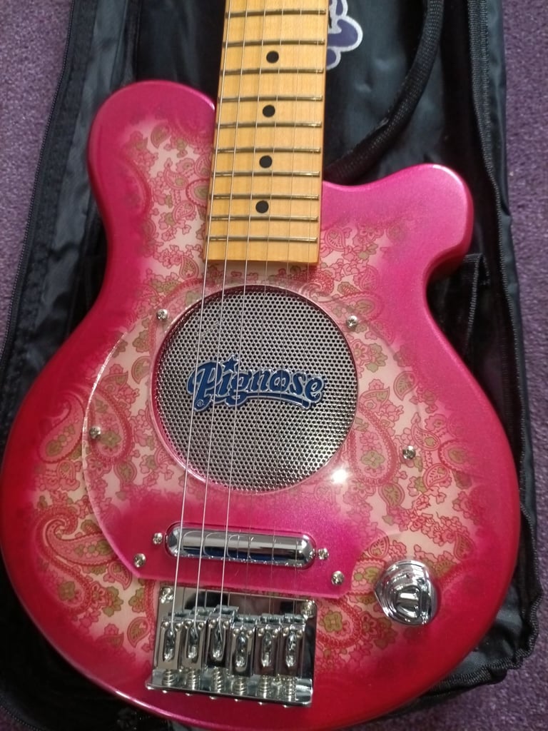 Pignose PGG-200PL Electric Guitar with Built-in Amplifier in Pink Paisley