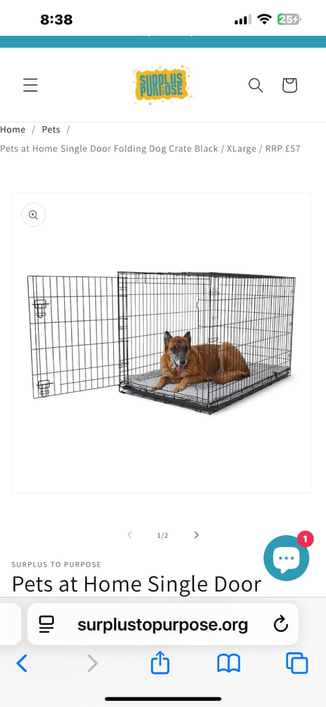 Large dog crate