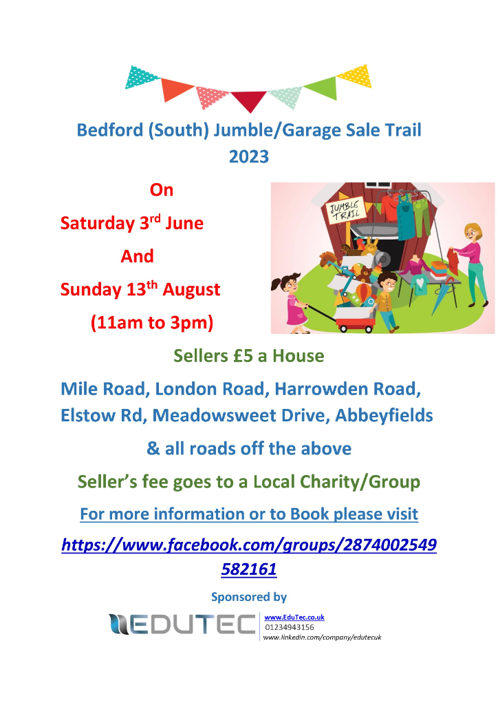 Bedford (South) Jumble/Garage Sale Trail (August)