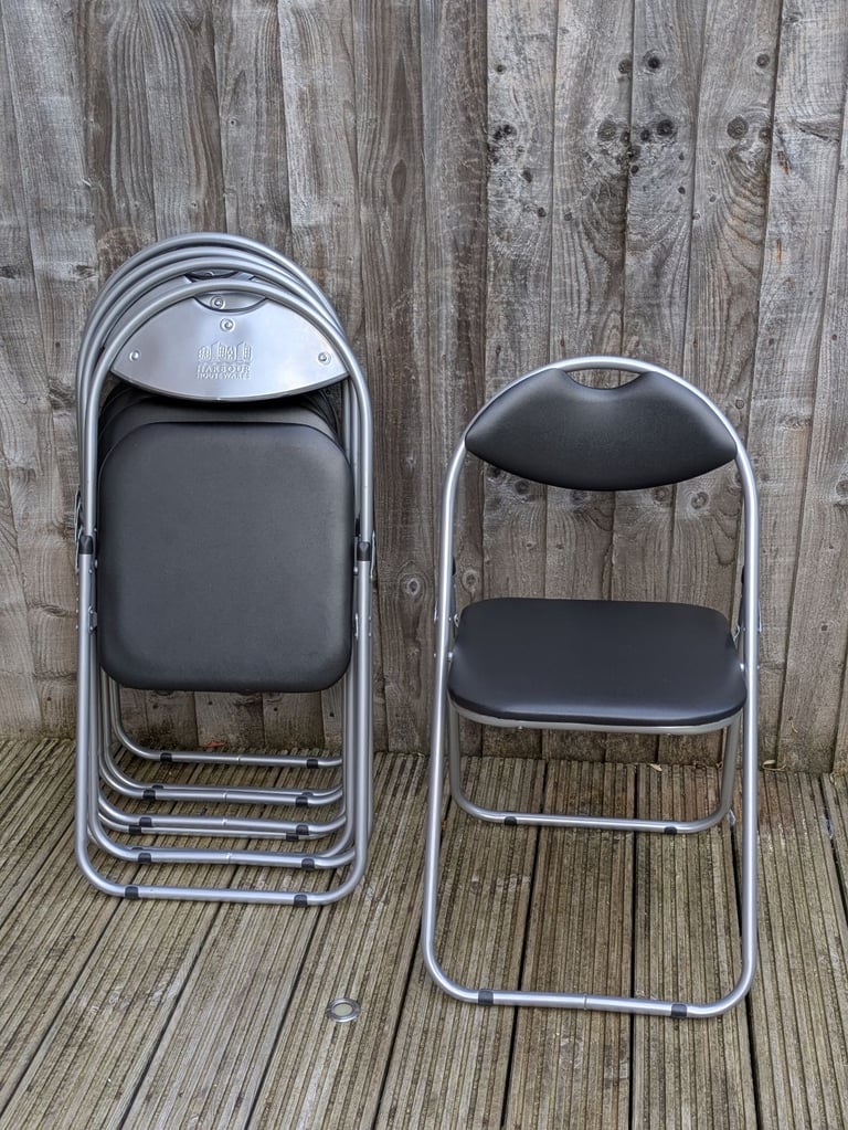 image for Black Padded Folding Chairs for Hire - £2 each