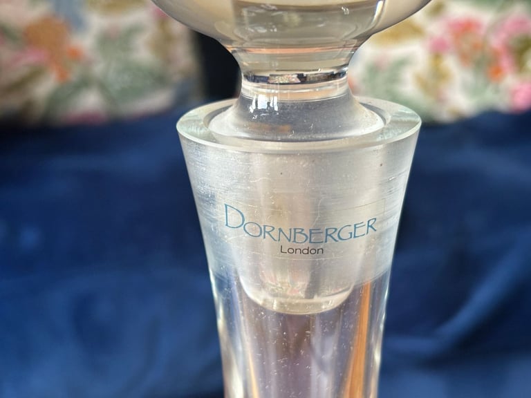 Beautiful Krosno Poland Dornberger London Handmade Glass Ships Decanter