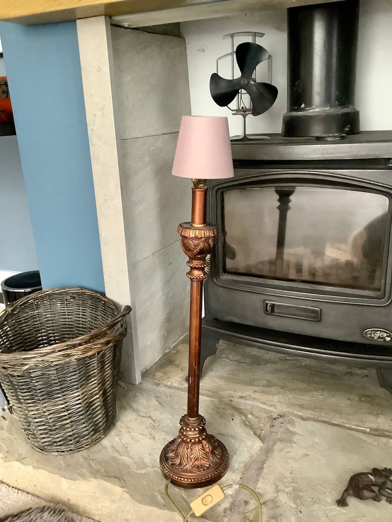 Tall slim vintage table lamp