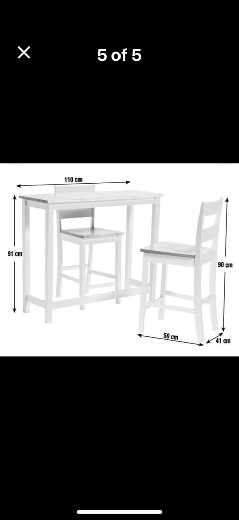 image for Breakfast table with 2x high chair 