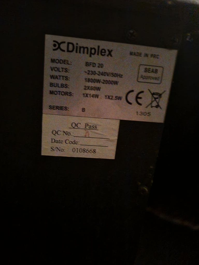 Dimplex electric fire 
