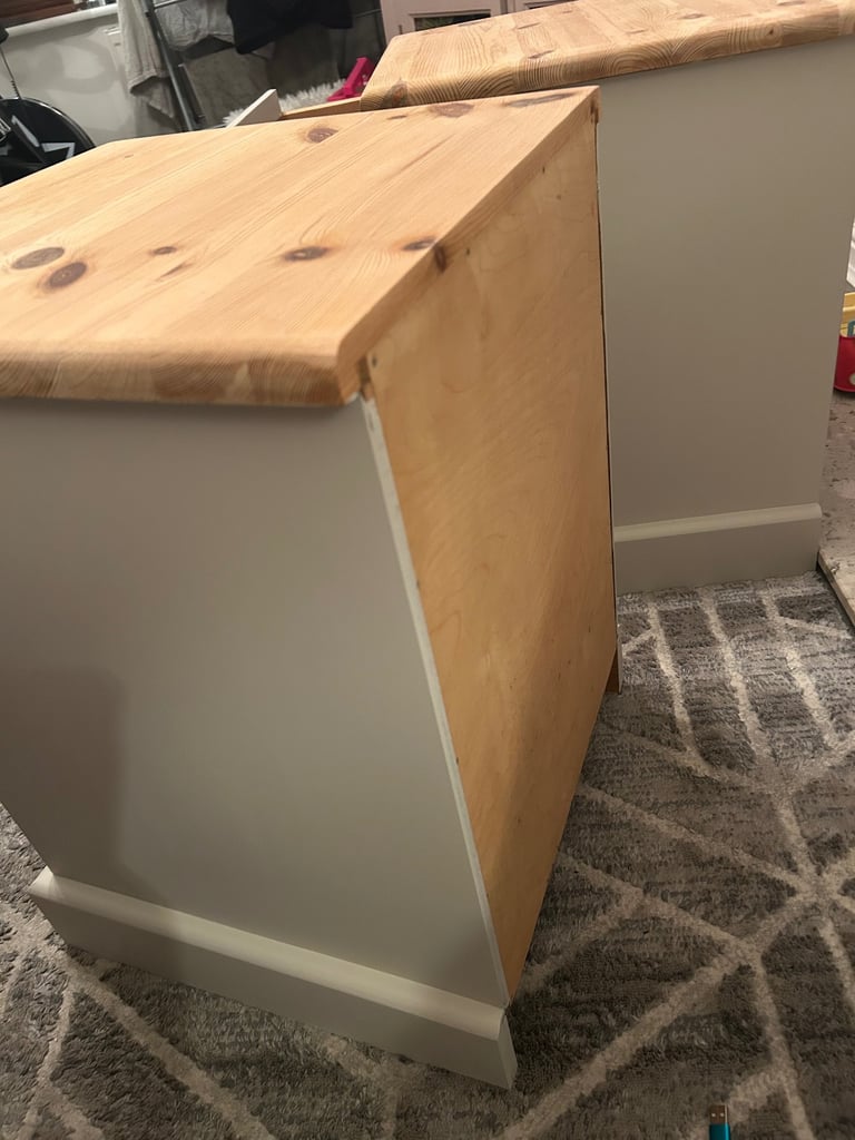Pine bedside drawers x w 