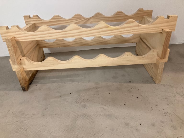 image for 10-bottle wooden wine rack