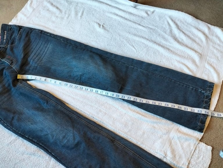 Held Mens Blue Motorcycle Aramid Lined Jeans Trousers Size M W32 L34 D30 Armour